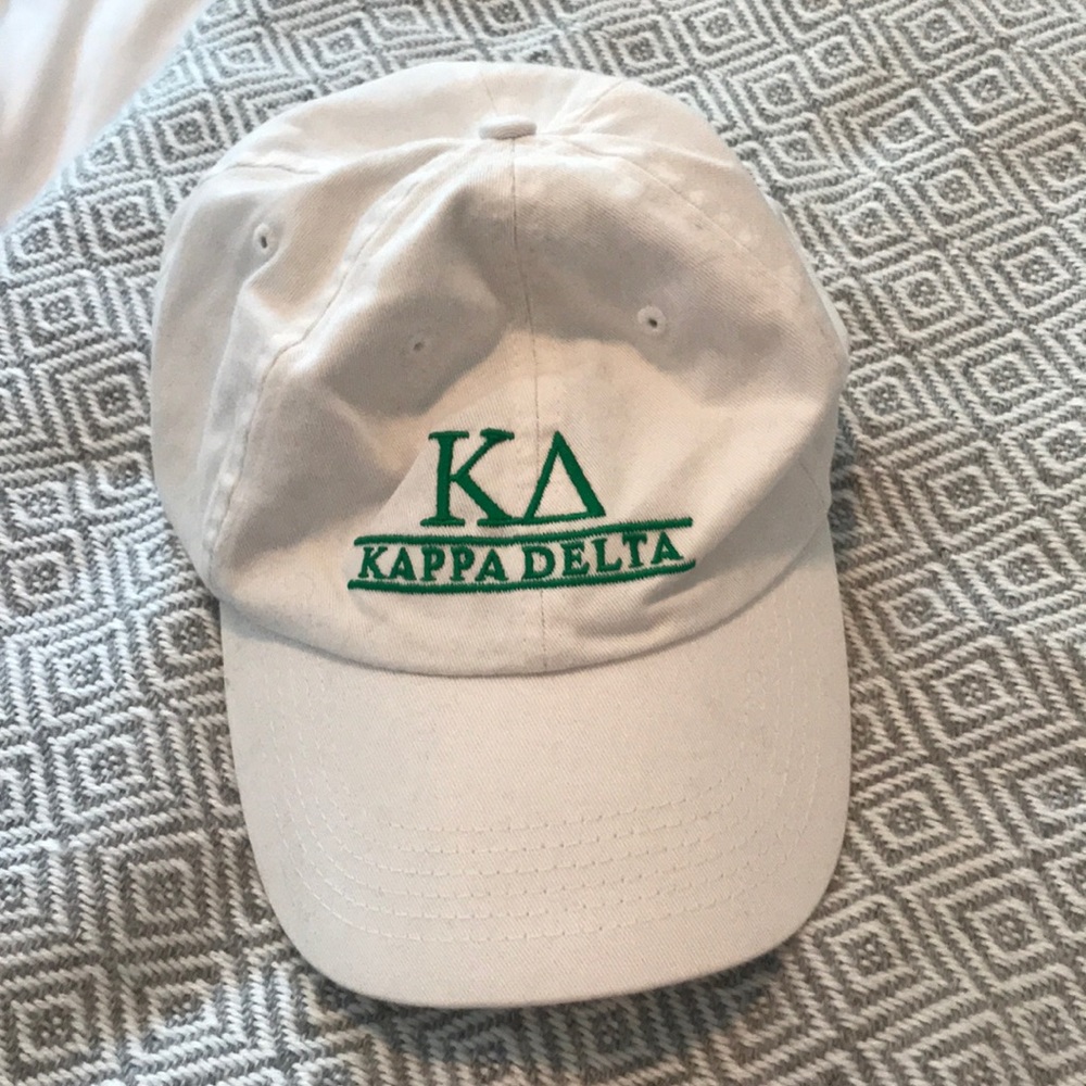 Kappa delta white baseball cap